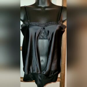 VICTORIA'S SECRET ,Black Satin Lingerie Top.